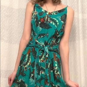 Green Floral Summer Dress